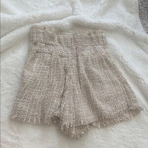 IRO High Waist Textured Tan Shorts